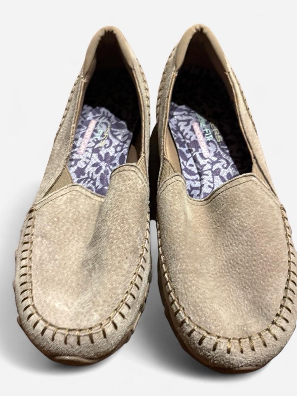 Skechers Relaxed Fit Bikers Suede Slip-On Loafers Shoes Size 8.5
